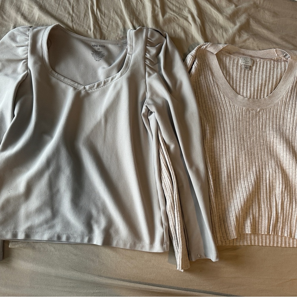 Nine West Cream Blouse Set